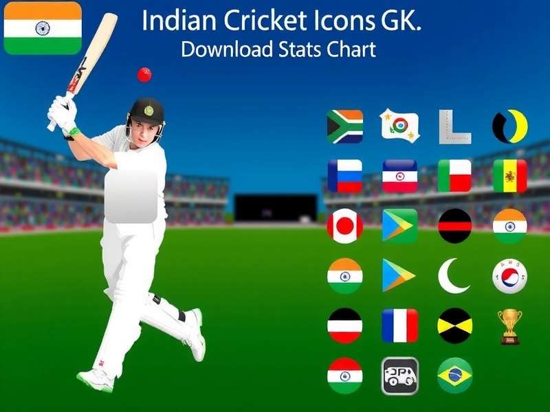 Indian Cricket Icons Download Stats Chart